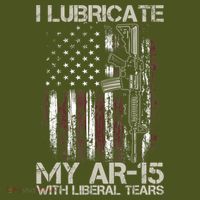 Gun Flag I Lubricate My Ar15 With Liberal Tears (On Back) Mousepad thumb 1