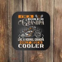 Gentlemen Funny Im A Biker Grandpa Saying Motorcycle Coaster thumb 0