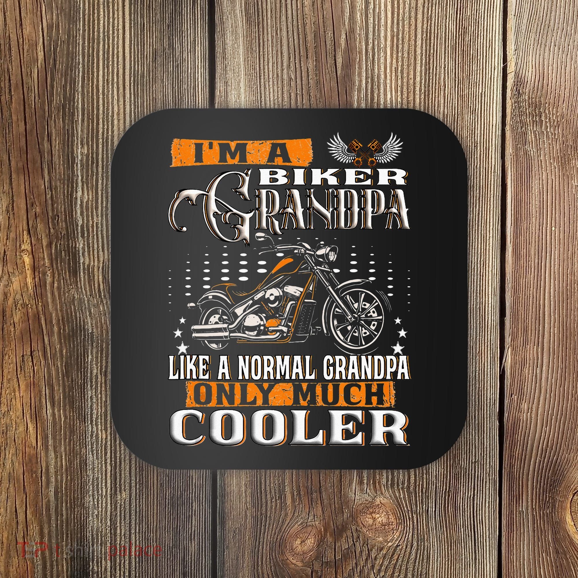 Gentlemen Funny Im A Biker Grandpa Saying Motorcycle Coaster