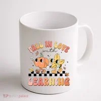 Groovy Fall In Love With Learning Autumn Coffee Mug thumb 1