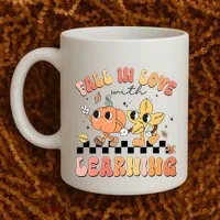 Groovy Fall In Love With Learning Autumn Coffee Mug thumb 2