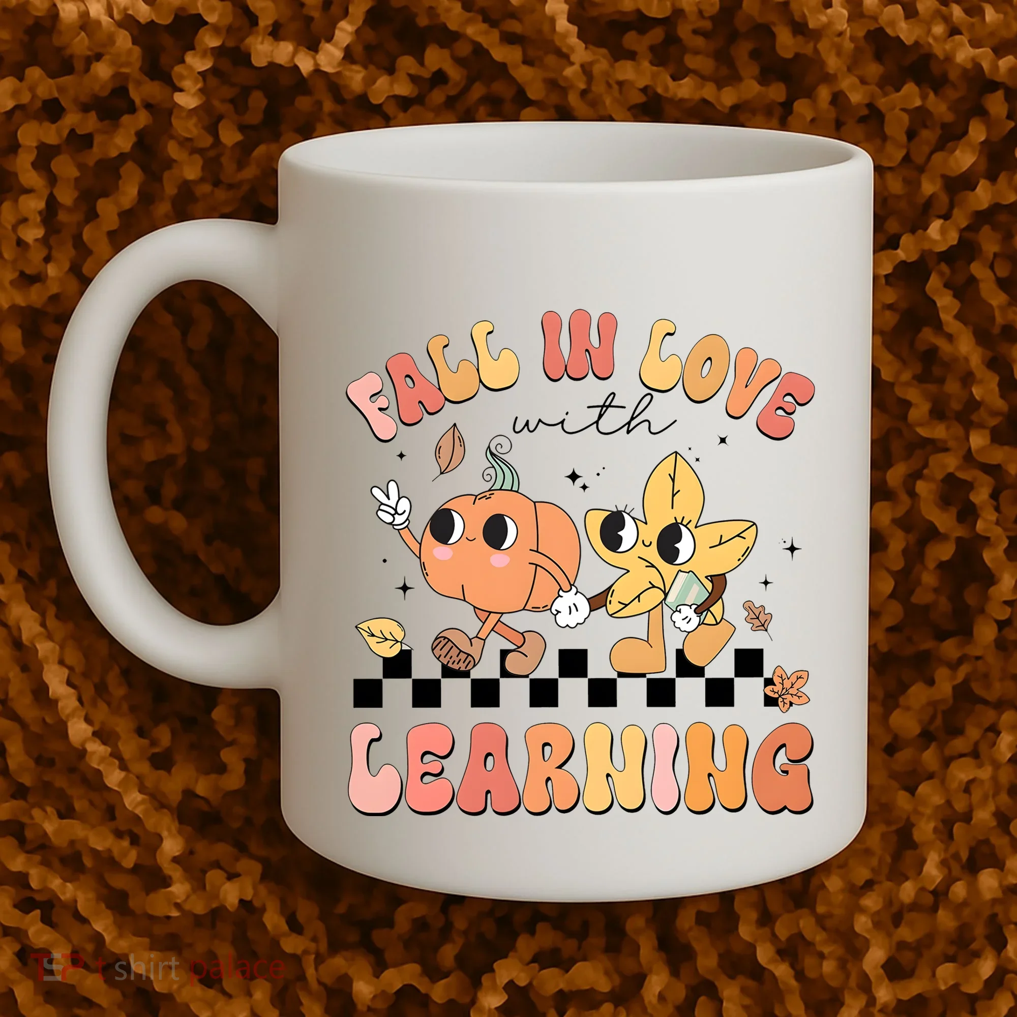 Groovy Fall In Love With Learning Autumn Coffee Mug
