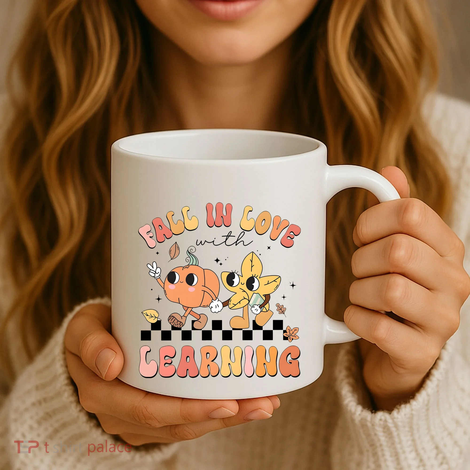 Groovy Fall In Love With Learning Autumn Coffee Mug