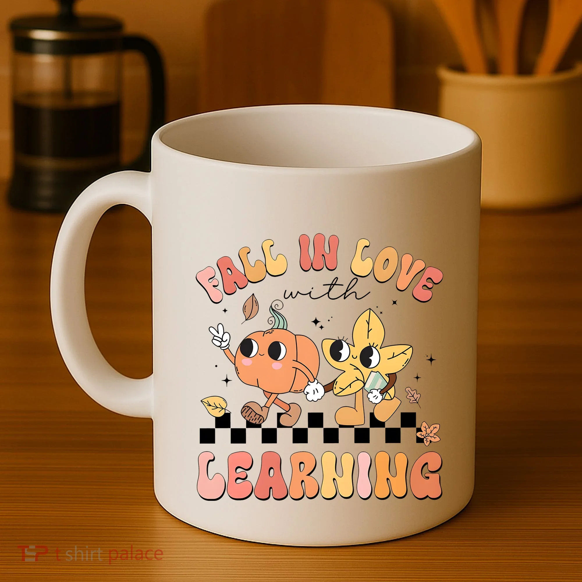 Groovy Fall In Love With Learning Autumn Coffee Mug