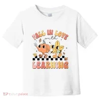 Groovy Fall In Love With Learning Autumn Toddler T-Shirt thumb 0