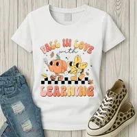 Groovy Fall In Love With Learning Autumn Women's T-Shirt thumb 3