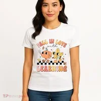 Groovy Fall In Love With Learning Autumn Women's T-Shirt thumb 4