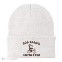 God Forbid I Catch A Vibe Beanie thumb 0