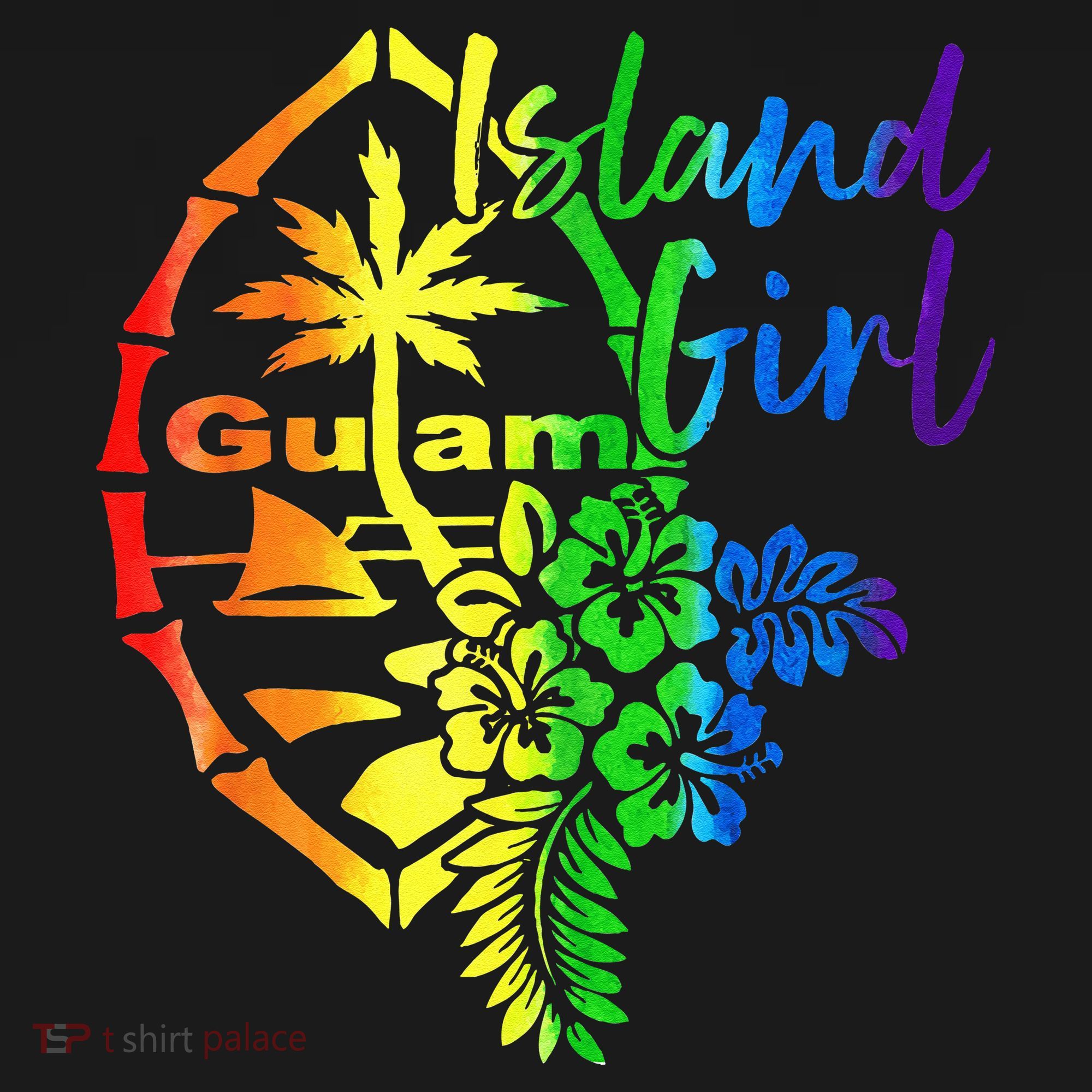 Guam Flower Island Guamanian Girl T-Shirt