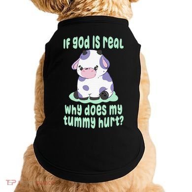Got Funny If God Is Real Why Does My Tummy Hurt Doggie Tank
