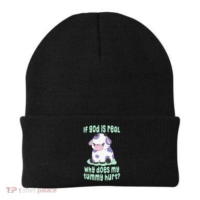 Got Funny If God Is Real Why Does My Tummy Hurt Beanie