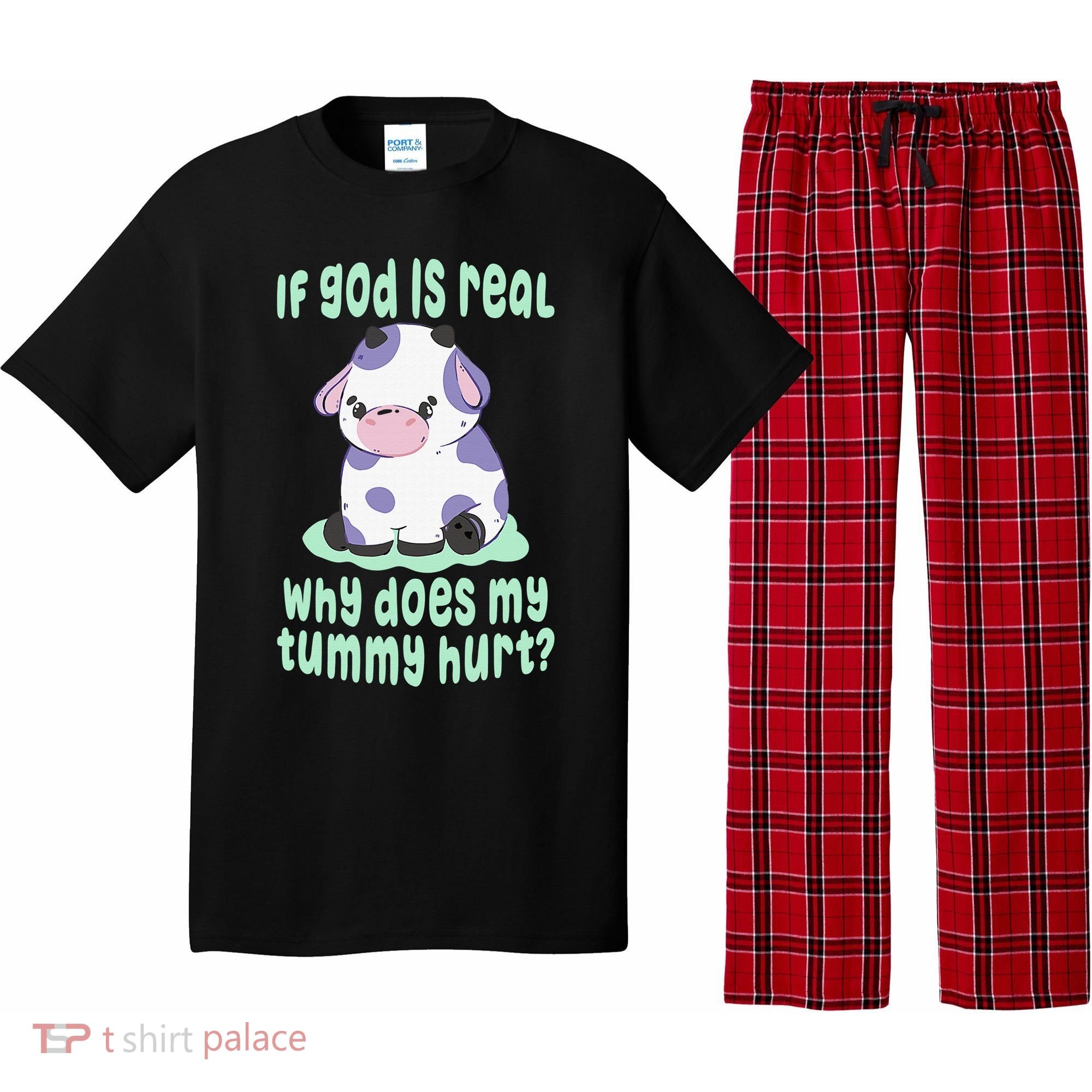 Got Funny If God Is Real Why Does My Tummy Hurt Pajama Set