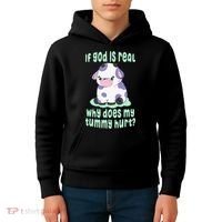 Got Funny If God Is Real Why Does My Tummy Hurt Kids Hoodie thumb 4