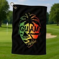 Guam Flag Islanders Pride Guamanian Chamorro History Golf Towel thumb 1