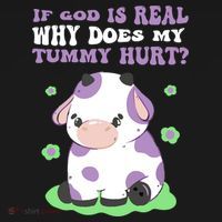 God Funny If God Is Real Why Does My Tummy Hurt, Sad Cow Apron thumb 3