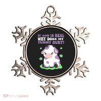 God Funny If God Is Real Why Does My Tummy Hurt, Sad Cow Ornament thumb 0