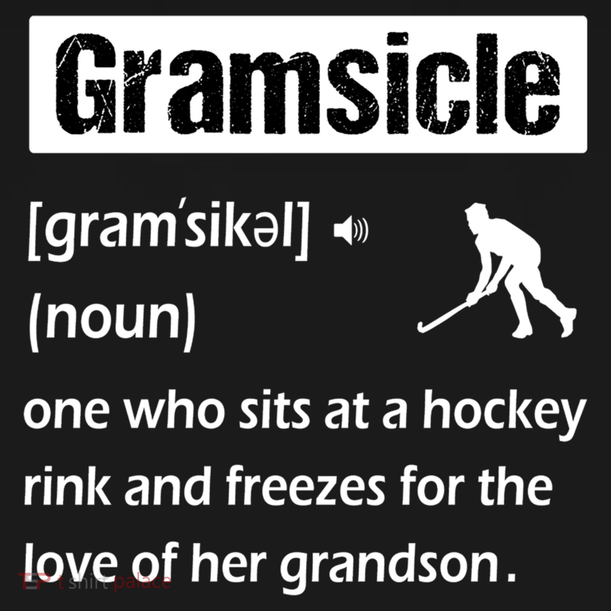 Gramsicle Funny Ice Hockey Grandma Sicle Definition Gift Women's Hoodie