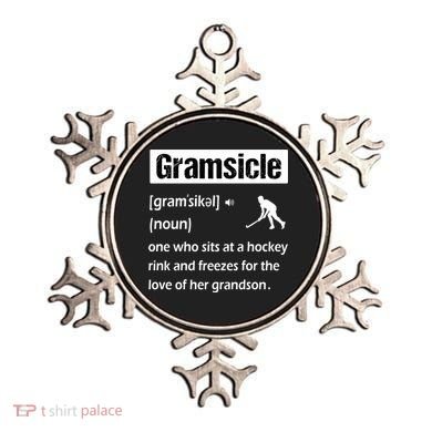 Gramsicle Funny Ice Hockey Grandma Sicle Definition Gift Ornament
