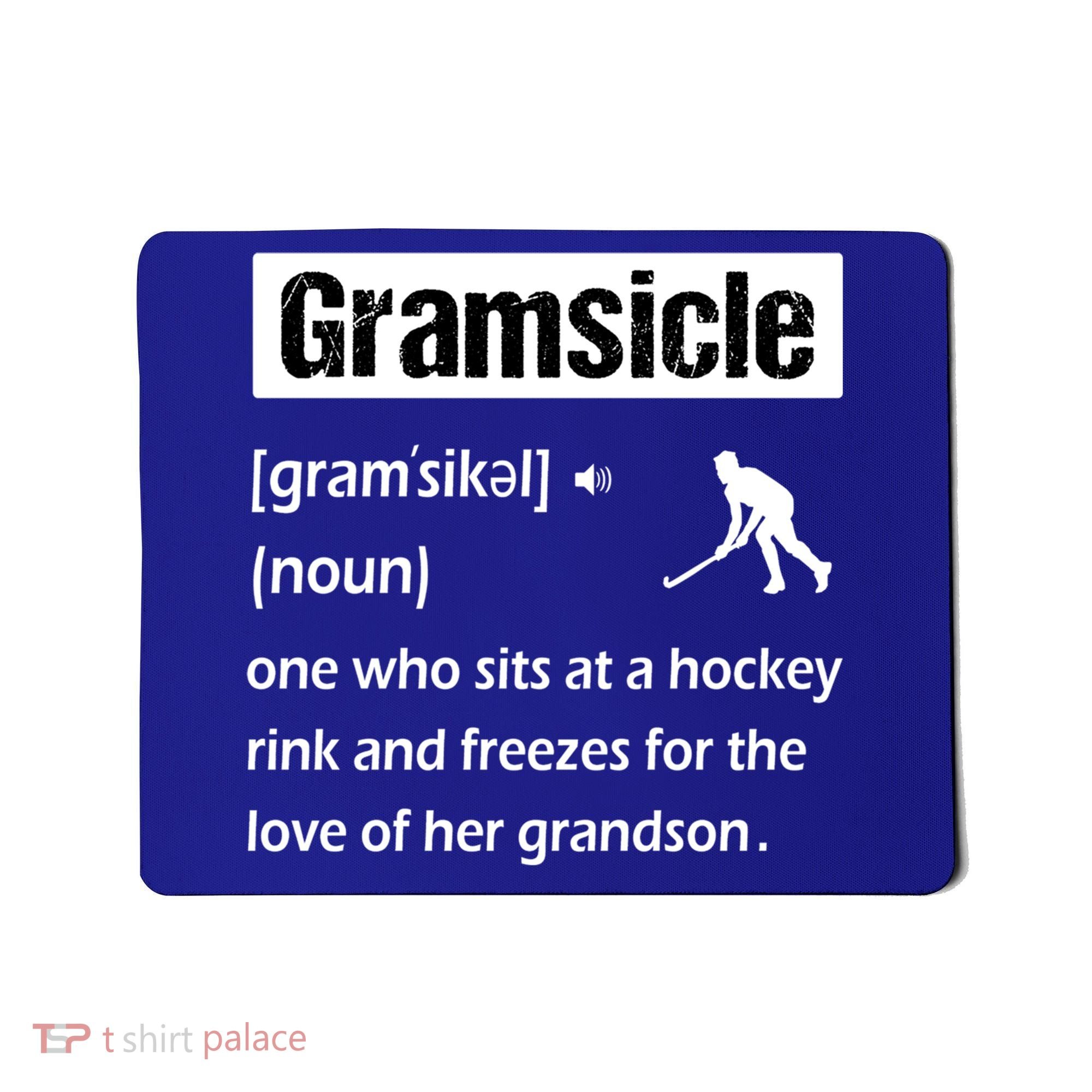 Gramsicle Funny Ice Hockey Grandma Sicle Definition Gift Mousepad