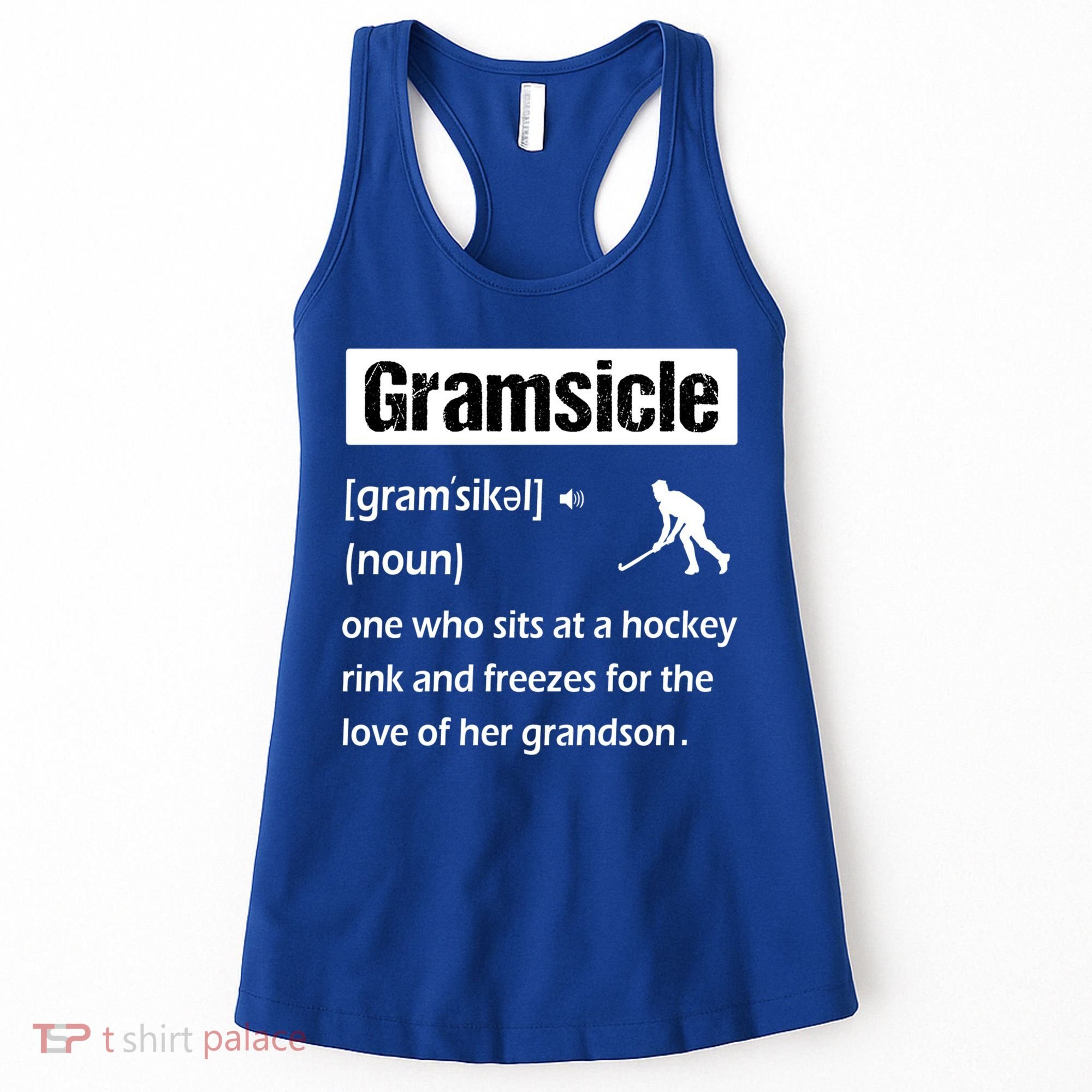 Gramsicle Funny Ice Hockey Grandma Sicle Definition Gift Women's Tank Top