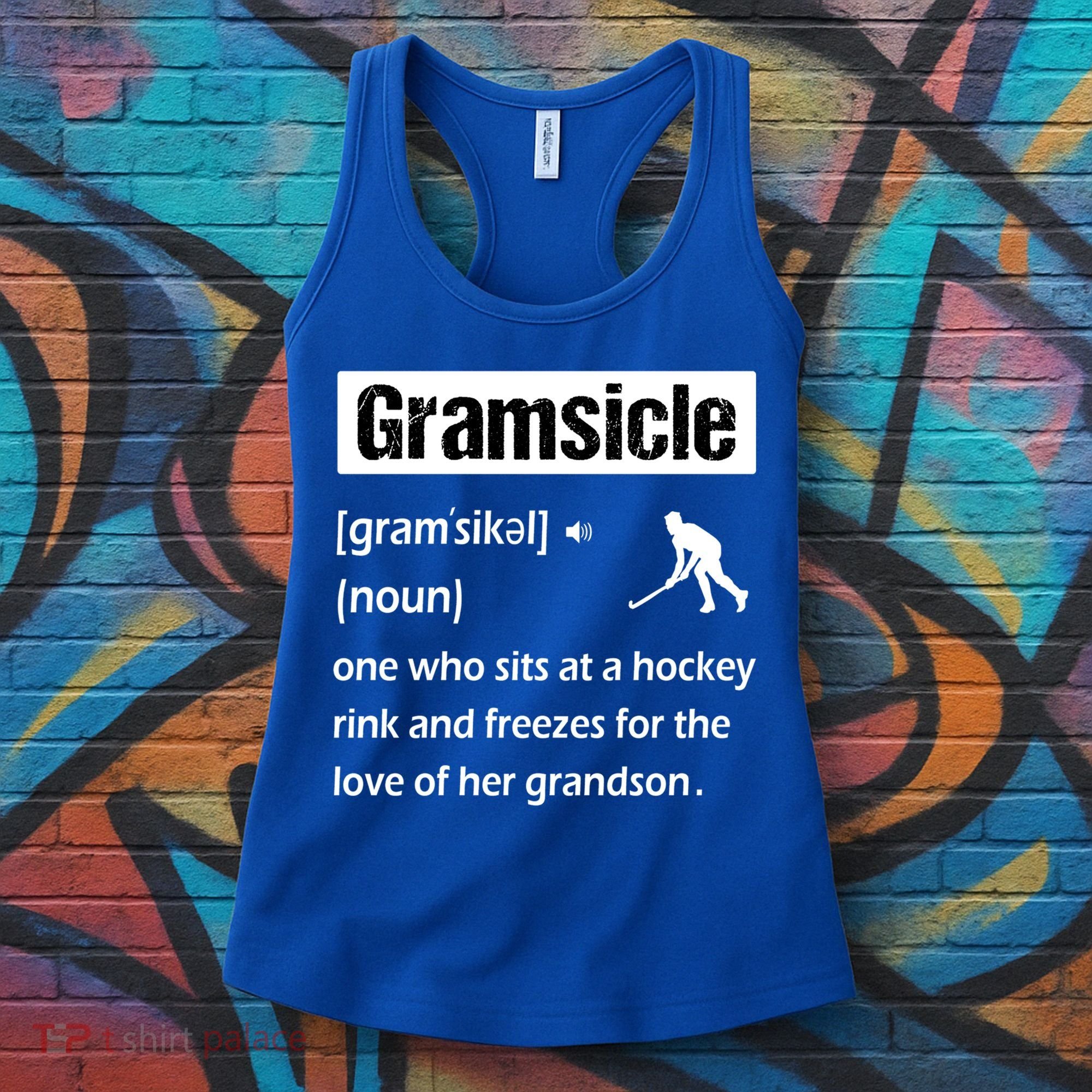 Gramsicle Funny Ice Hockey Grandma Sicle Definition Gift Women's Tank Top