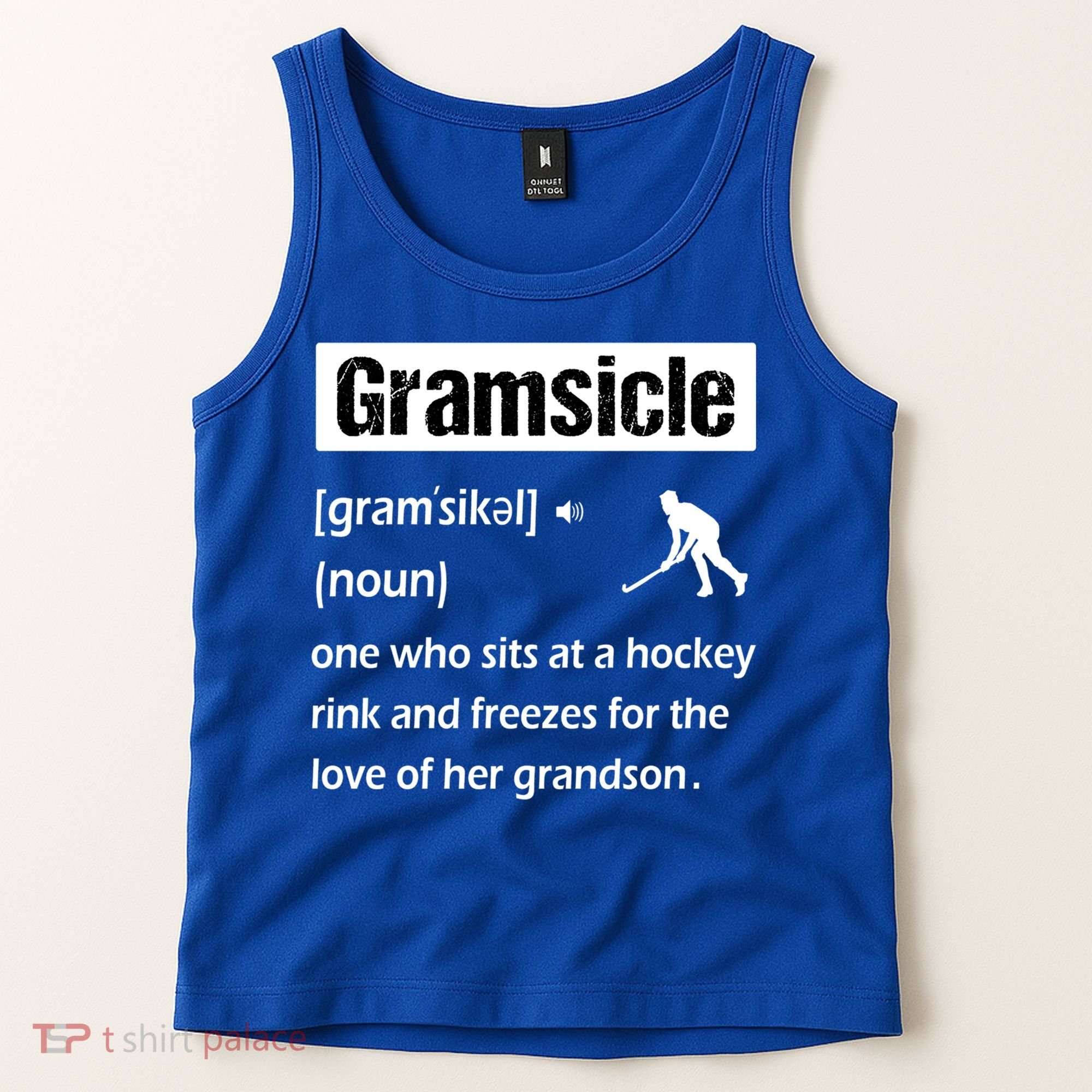 Gramsicle Funny Ice Hockey Grandma Sicle Definition Gift Tank Top