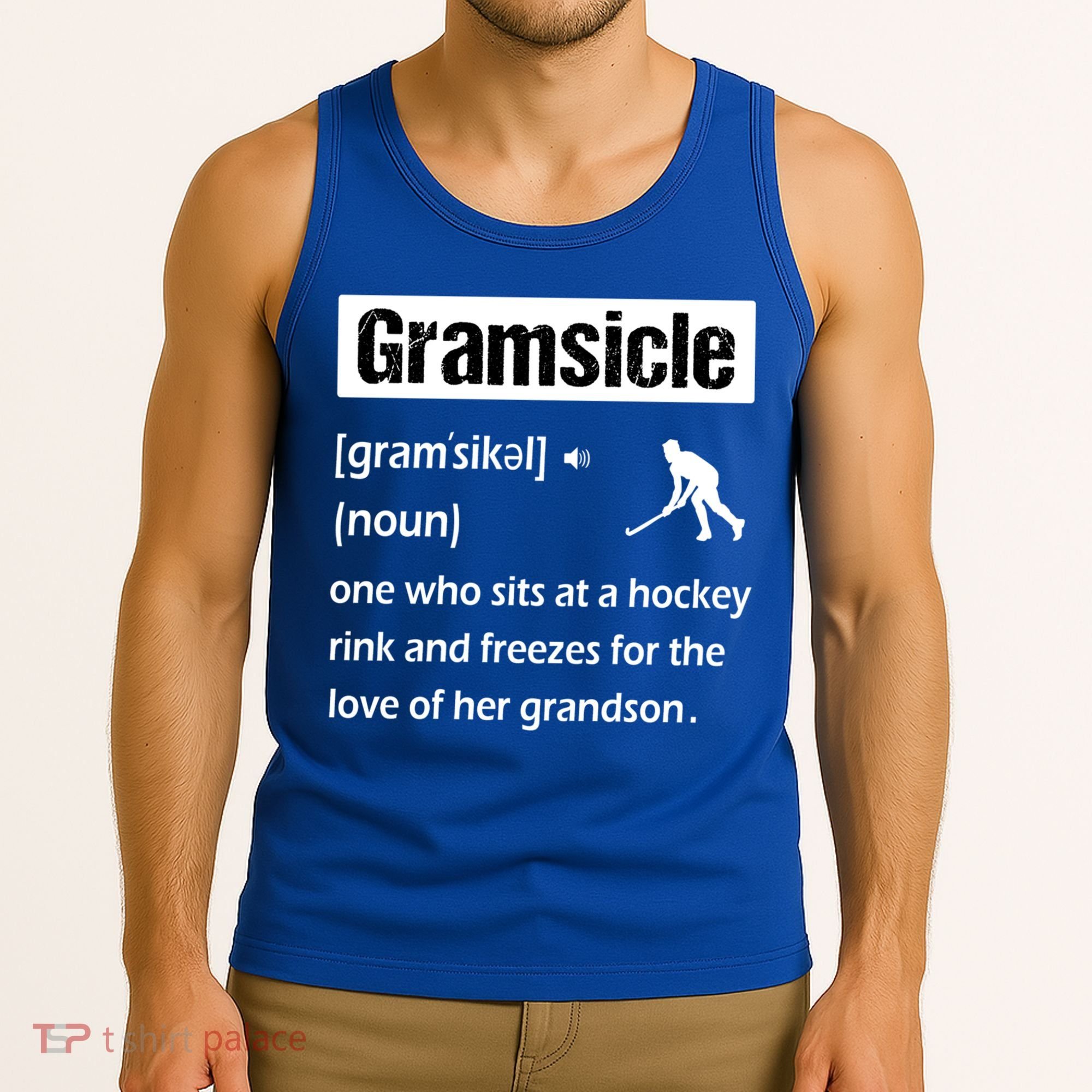 Gramsicle Funny Ice Hockey Grandma Sicle Definition Gift Tank Top