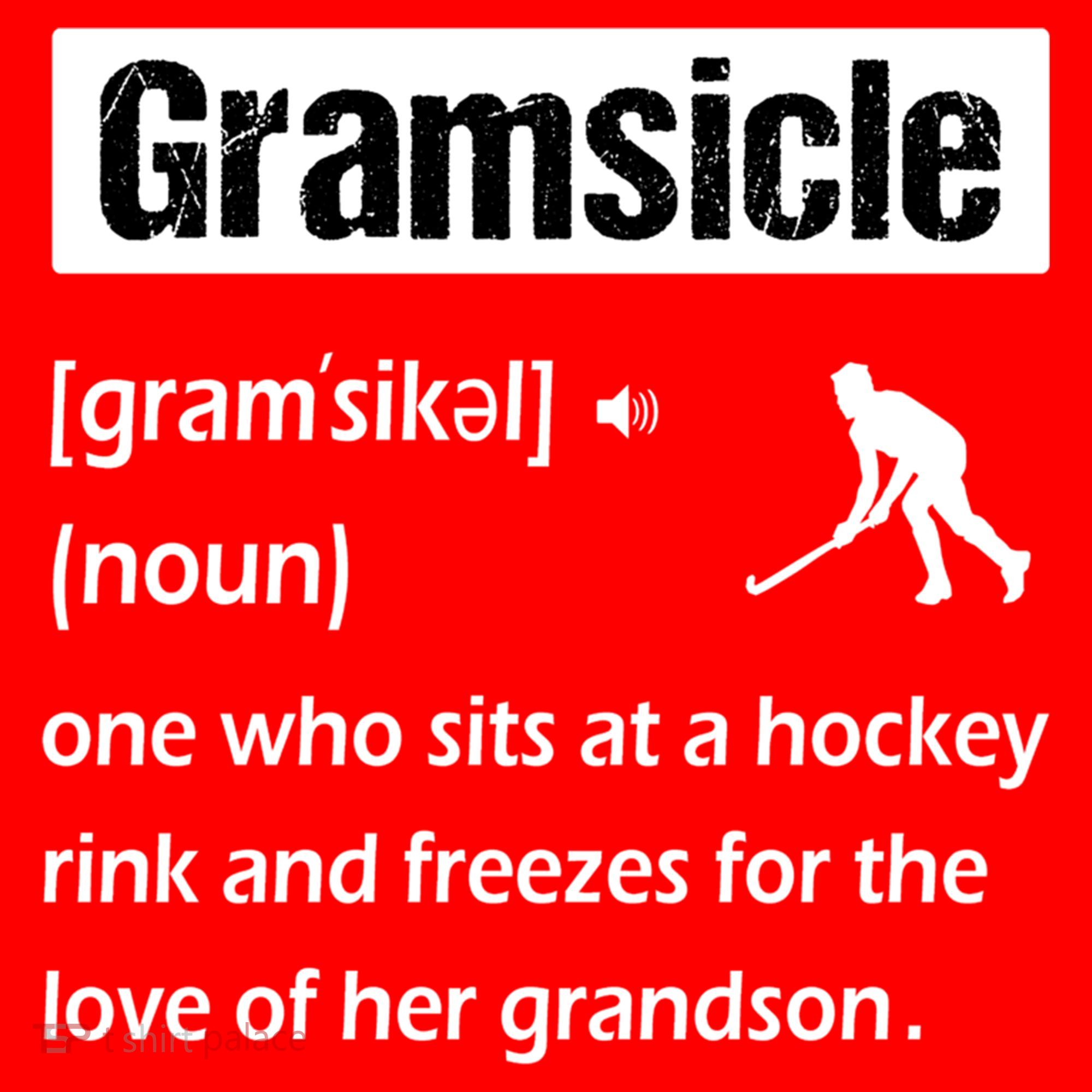 Gramsicle Funny Ice Hockey Grandma Sicle Definition Gift Santa Hat