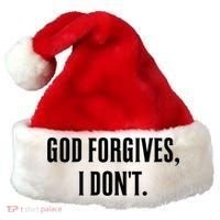 God Forgives I Don't Goth Punk Expression Gift Santa Hat thumb 0