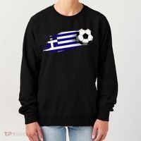 Greece Flag Jersey Greek Soccer Team Greek Women's Sweatshirt thumb 0