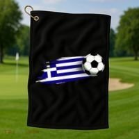 Greece Flag Jersey Greek Soccer Team Greek Golf Towel thumb 1