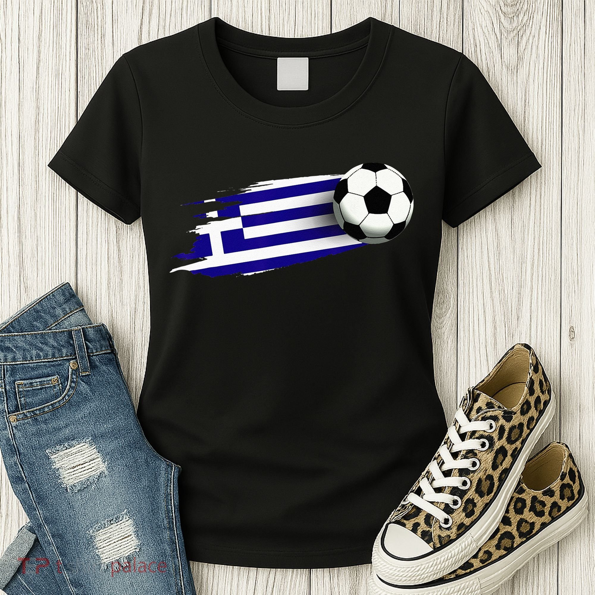 Greece Flag Jersey Greek Soccer Team Greek Women's T-Shirt