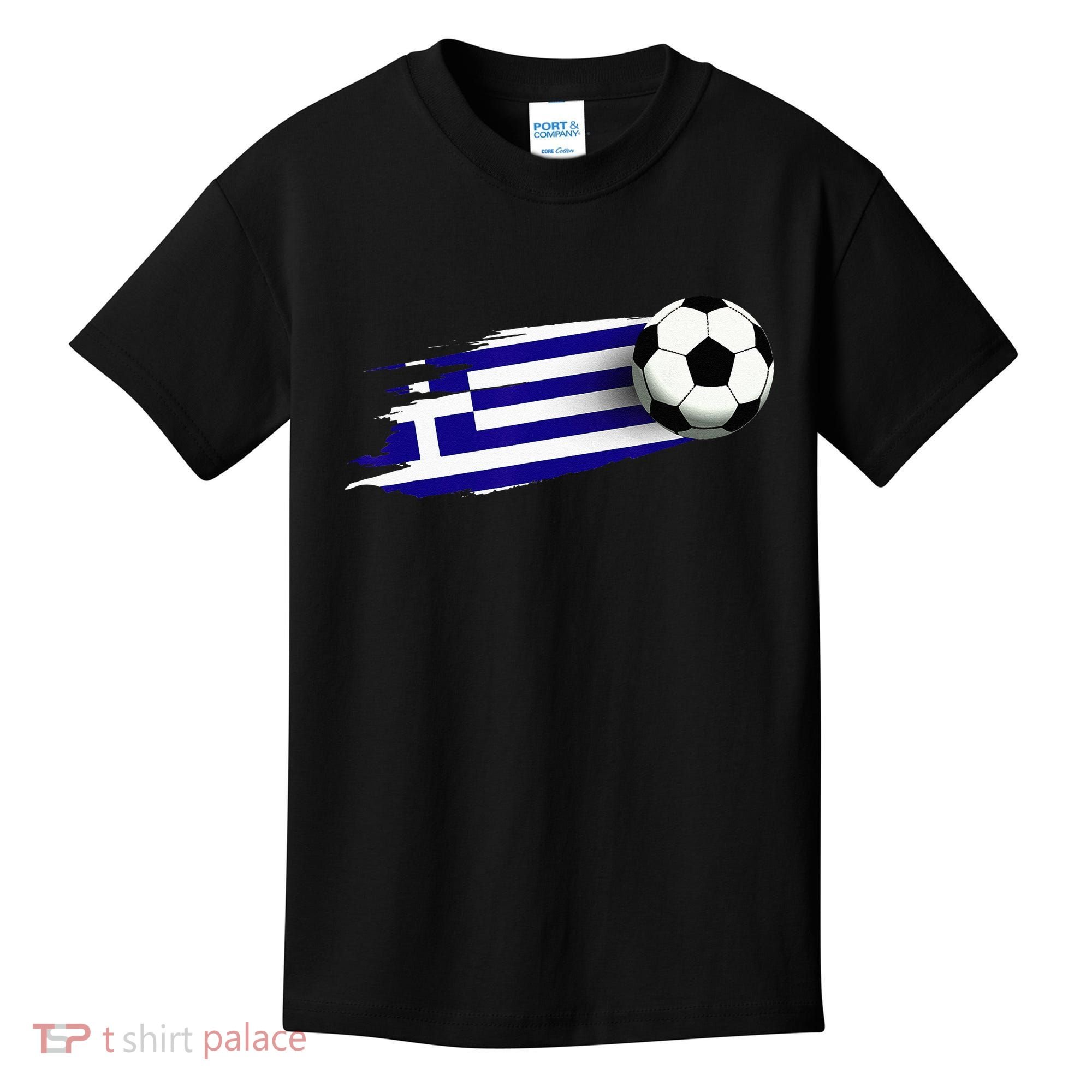 Greece Flag Jersey Greek Soccer Team Greek Kids T-Shirt