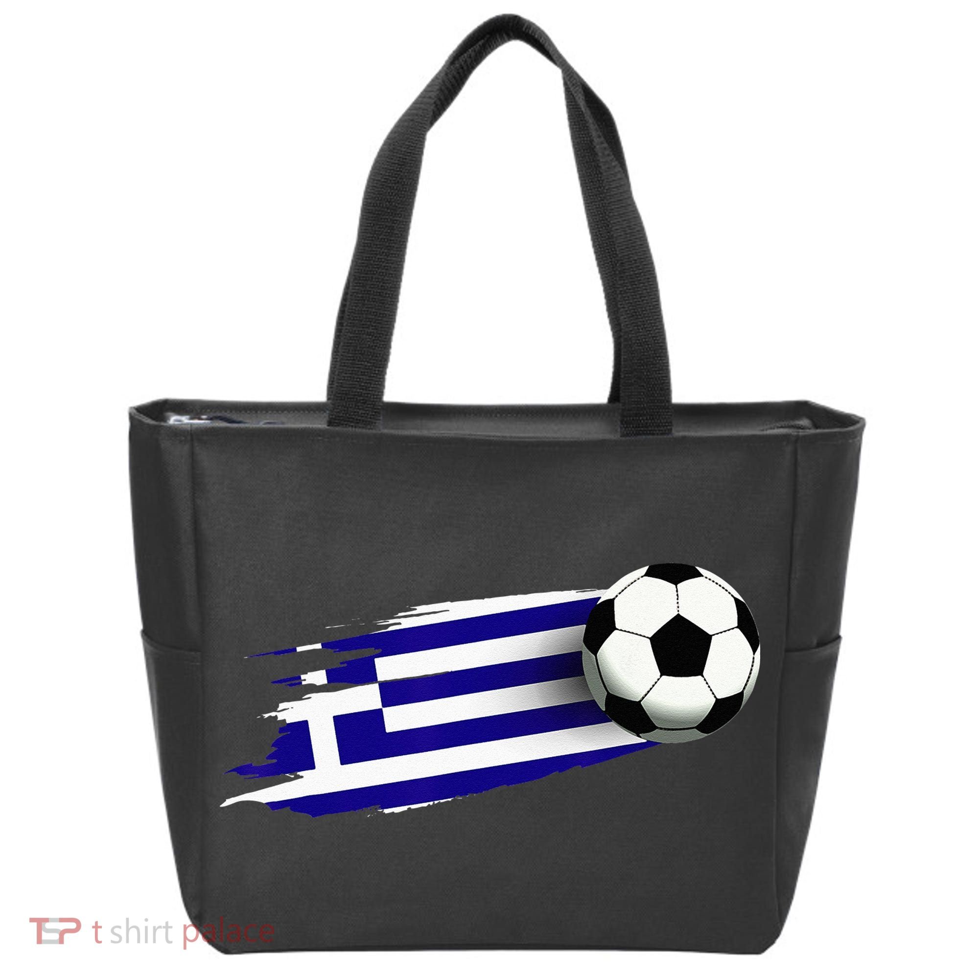 Greece Flag Jersey Greek Soccer Team Greek Tote Bag