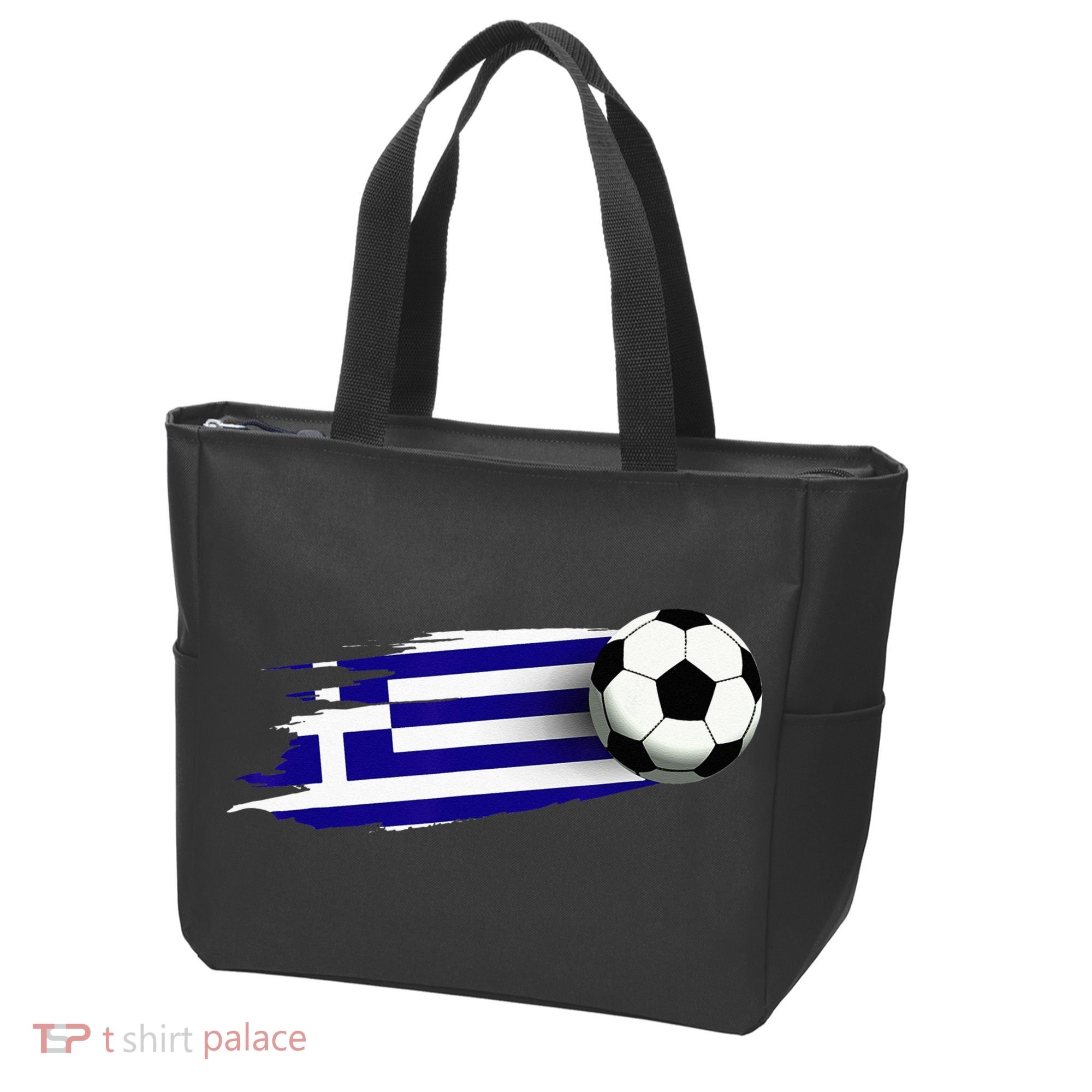 Greece Flag Jersey Greek Soccer Team Greek Tote Bag