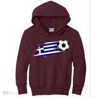 Greece Flag Jersey Greek Soccer Team Greek Kids Hoodie thumb 0