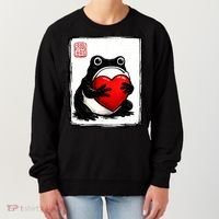 Grumpy Frog Japanese Valentine's Day Women's Sweatshirt thumb 0