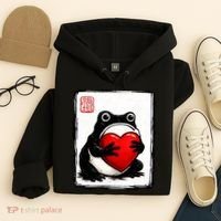 Grumpy Frog Japanese Valentine's Day Hoodie thumb 4
