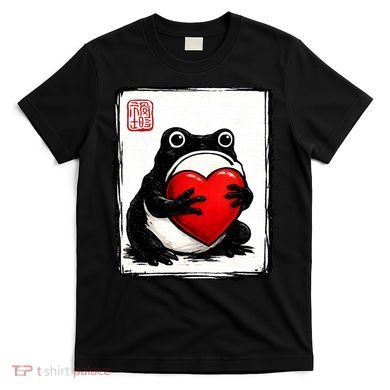Grumpy Frog Japanese Valentine's Day T-Shirt