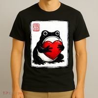 Grumpy Frog Japanese Valentine's Day T-Shirt thumb 3