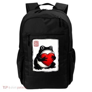 Grumpy Frog Japanese Valentine's Day Backpack