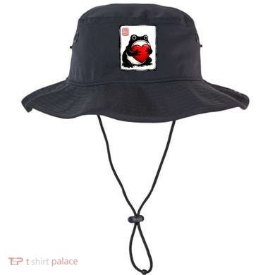 Grumpy Frog Japanese Valentine's Day Bucket Hat