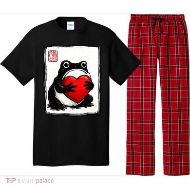 Grumpy Frog Japanese Valentine's Day Pajama Set