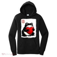 Grumpy Frog Japanese Valentine's Day Women's Hoodie thumb 0