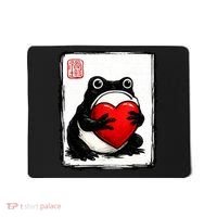 Grumpy Frog Japanese Valentine's Day Mousepad thumb 0