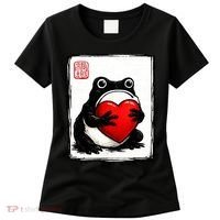 Grumpy Frog Japanese Valentine's Day Women's T-Shirt thumb 0