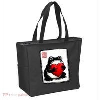 Grumpy Frog Japanese Valentine's Day Tote Bag thumb 2