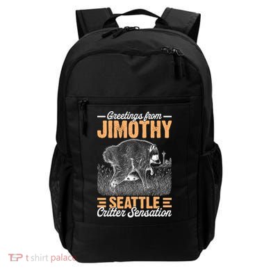 Greetings From Jimothy Seattle Critter Raccoon Backpack
