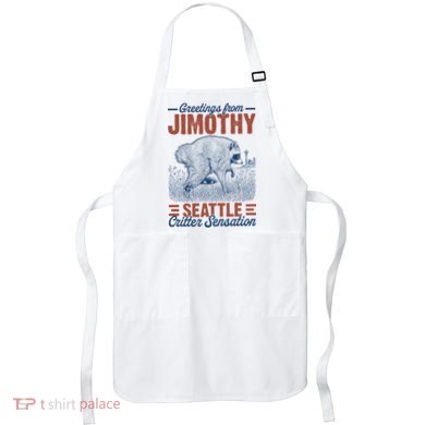 Greetings From Jimothy Seattle Critter Raccoon Apron