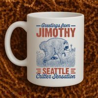 Greetings From Jimothy Seattle Critter Raccoon Coffee Mug thumb 2